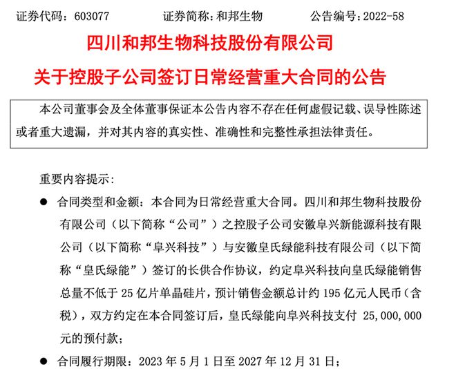 195亿元大单！光伏新兵开云体育 开云平台大动作牵手